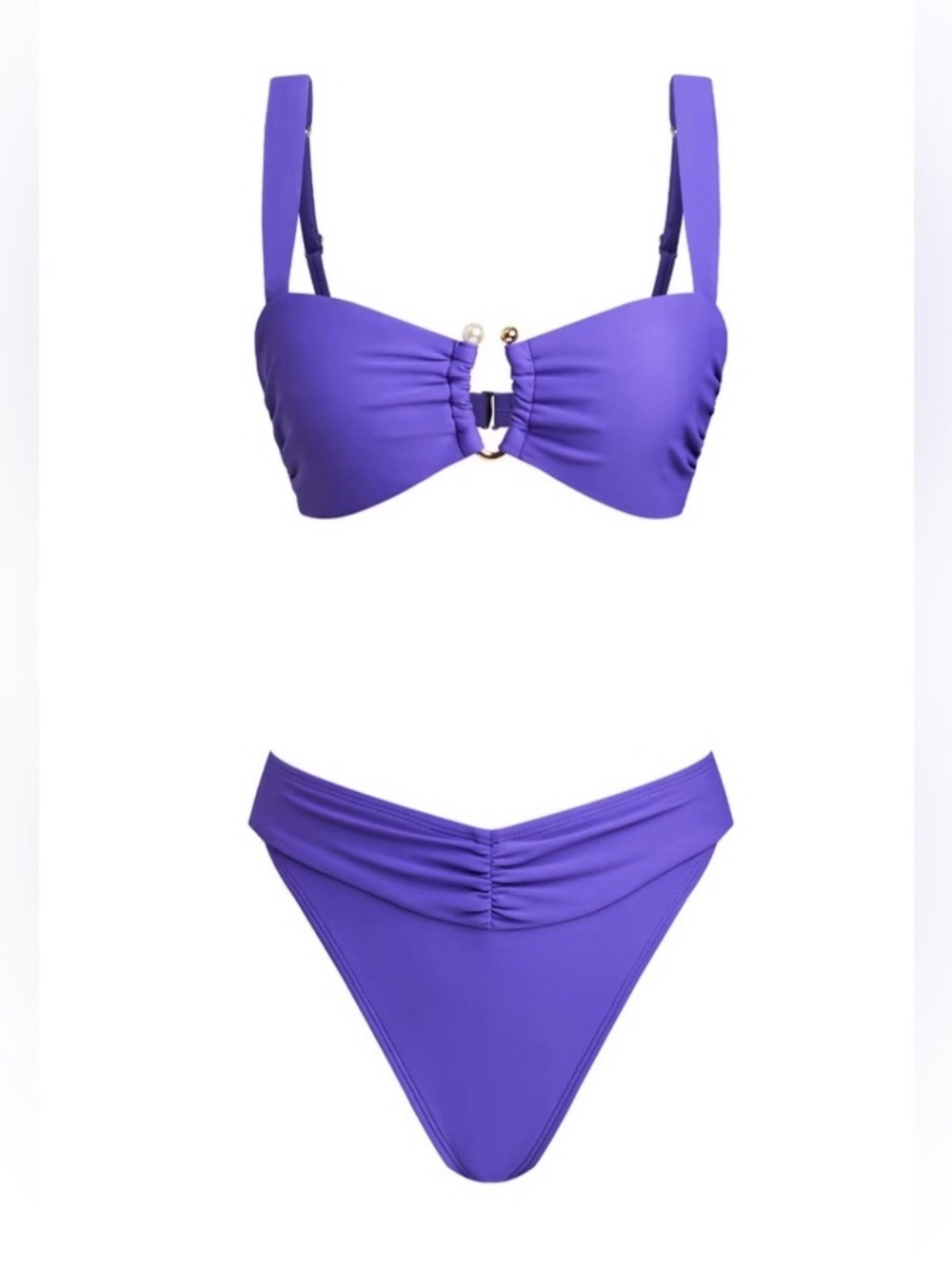 CULSHE X KITTENISH Bikini Warm Amethyst Purple Sz L Purple 2 pc M/ L